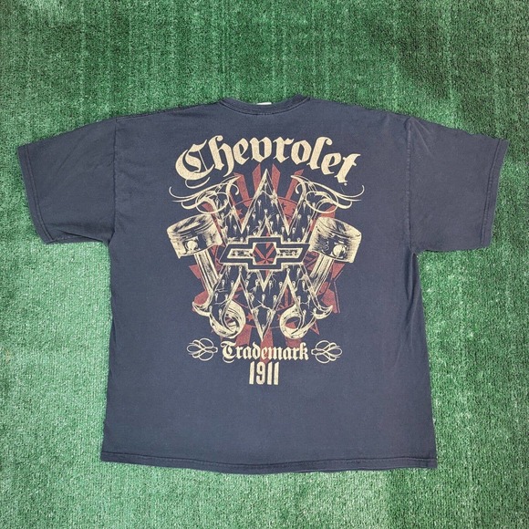 GM Chevrolet Shirt mens 2XL Black Trademark 1911 Horsepower short sleeve Cars - Picture 2 of 8